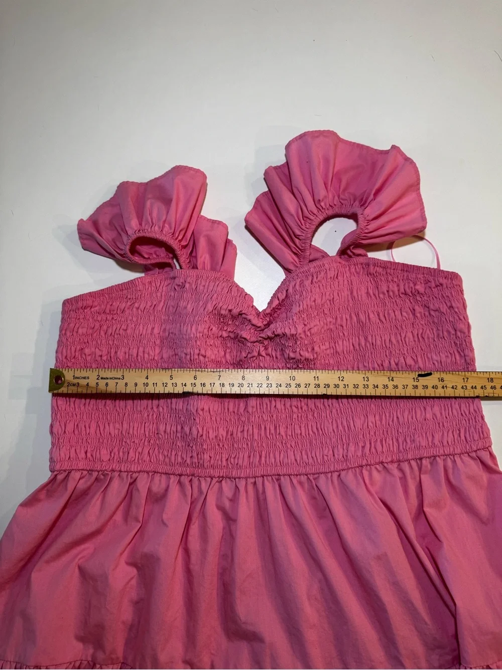 Abercrombie & Fitch Pink Smocked Tiered Maxi Dress XXL Ruffle Straps